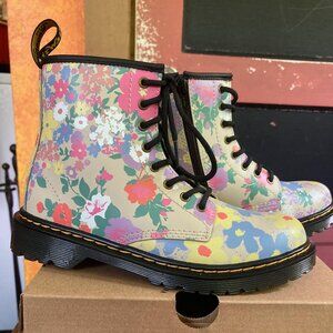 Brand New Kids Dr. Martens Boot Size 3 Floral Mashup